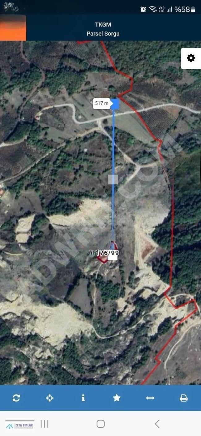 A plot of land with an area of 2 dunams, with road access, in the village of KANDIRA AKINCILAR.
