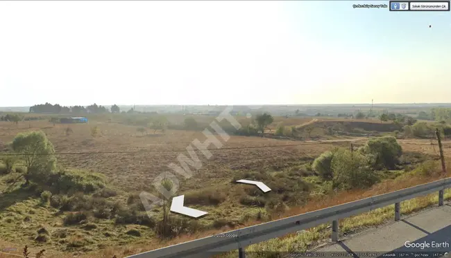 Saray Büyükyoncalı’da Yola Cephe Otobana 80 Metre 242 M² Satılık Yatırımlık Arsa Saray Köyün Dibinde