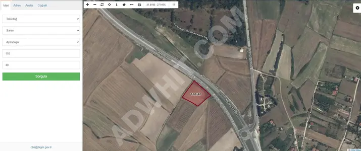 Saray Ayaspaşa’da Otobana Cepheli, İlçe Merkezine Yürüyüş Mesafesinde, 263 M² Yatırımlı Arsa