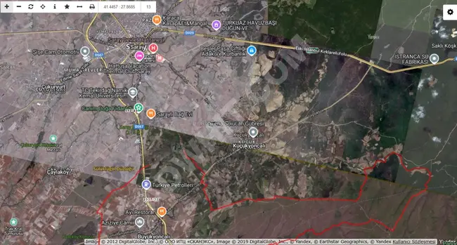Saray Büyükyoncalı’da Yola Cephe Otobana 80 Metre 242 M² Satılık Yatırımlık Arsa Saray Köyün Dibinde