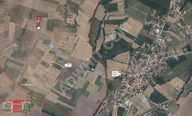 LÜLEBURGAZ YENİTAŞLI TURGUTBEY SINIRINDA 4.450M2 TEK TAPU TARLA