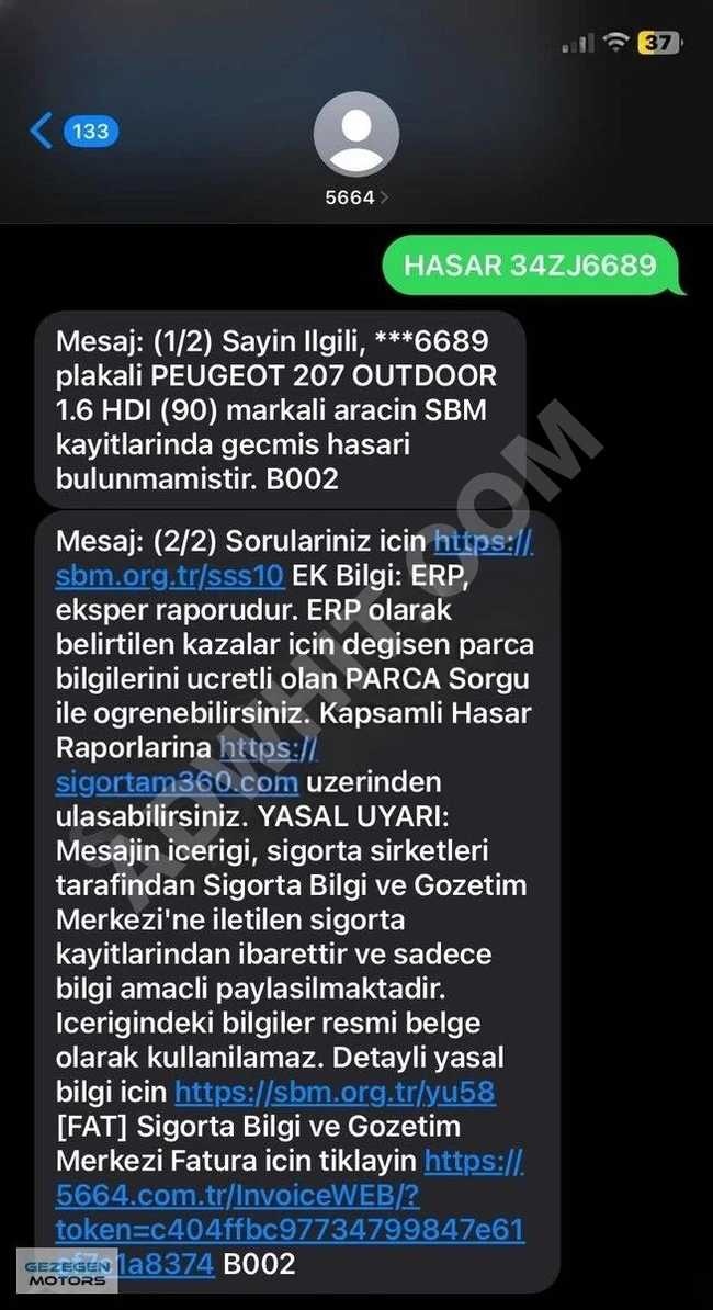 GEZEGEN MOTOR'S DAN HATASIZ AYARINDA DÜŞÜK KM 207 1.6 HDPREMİUM