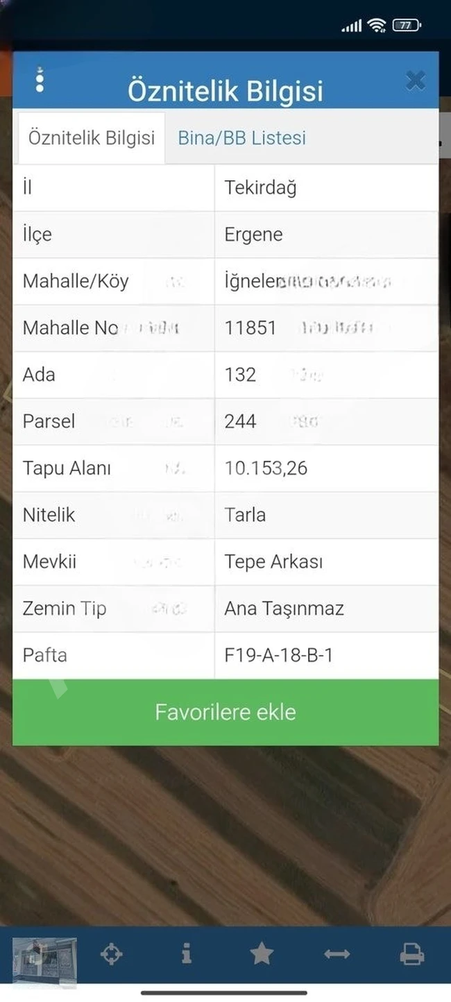 TEKİRDAĞ ERGENE İGNELER SATILIK