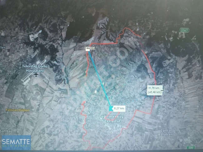 SATILIK TARLA SILIVRI DEĞIRMENKÖYDE 595 M2
