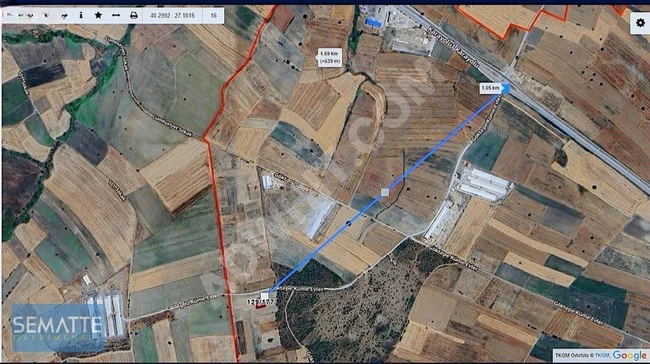 SATILIK ÇANAKKALE BİGA'DA MÜSTAKİL TEK TAPULU ARSA 756 M²