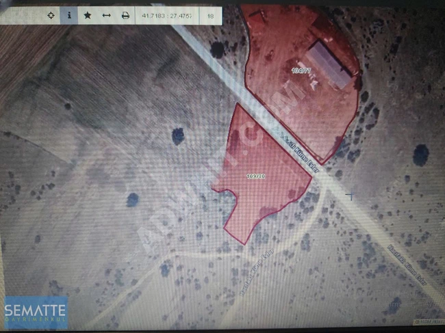 SATILIK ARSA KIRKLARELI PINARHiSAR HACIFAKLI KÖYÜNDE 4.666 M2