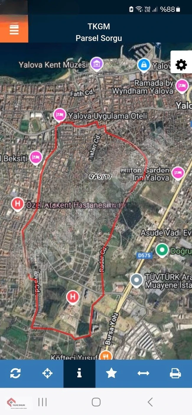 YALOVA MERKEZ BAĞLARBAŞI MAH.KONUT İMARLI SATILIK ARSA