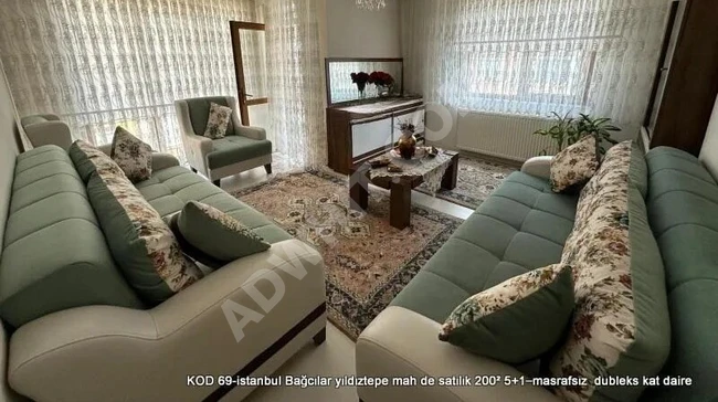 للبيع دوبلكس طابقية بدون مصاريف بمساحة 200 متر مربع، 5+1 في İstanbul Bağcılar Yıldıztepe