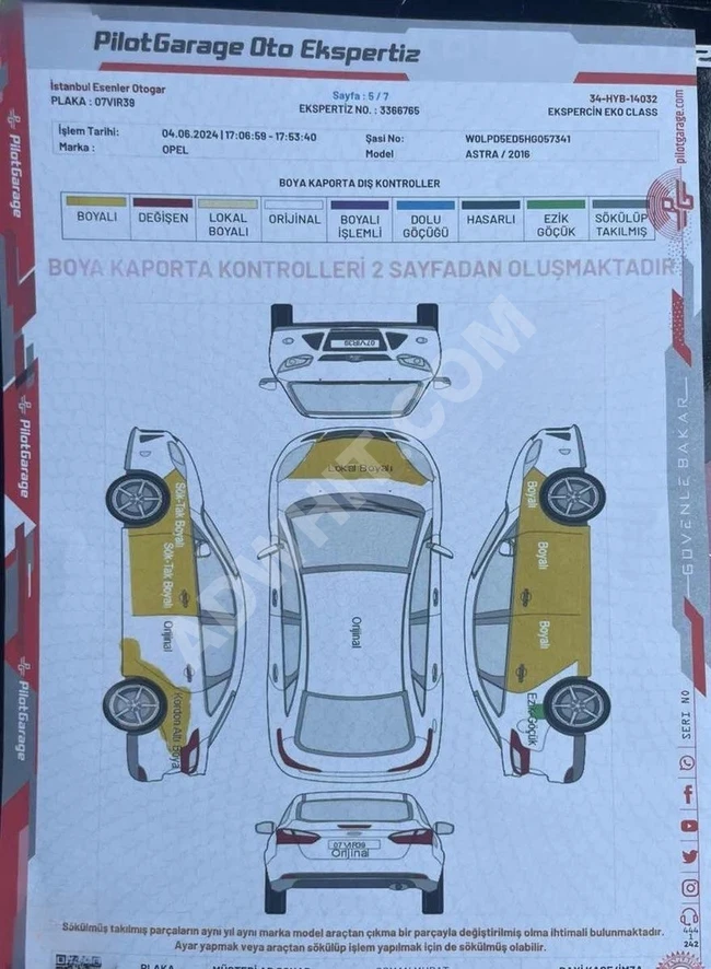 2016 MODEL ASTRA 1.6 BENZİNLİ LPG Lİ KM 130.000 ORJİNAL EMSALSİZ