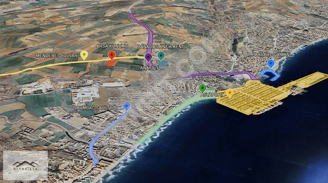 Barbaros Mahallesinde Satılık Deniz Manzaralı 10.750 m2 Arsa