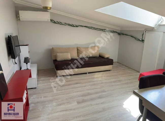 Behind the AXIS shopping center, a furnished apartment for rent 1+1 (air-conditioned) / in a new building.