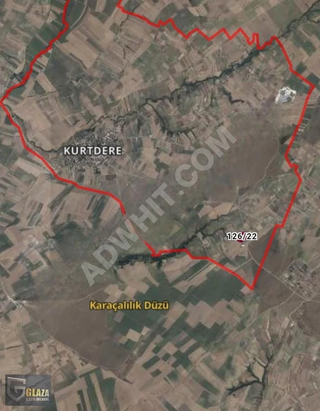 ارض زراعية للبيع بمساحة صك واحد يطل على الطريق الرئيسي في KURTDERE