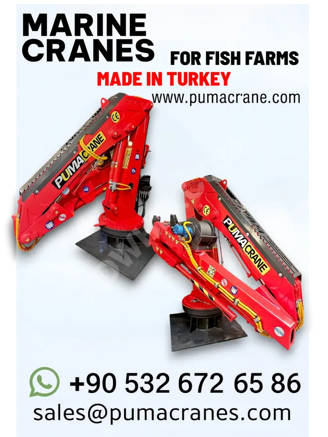 PUMA 3T KNUCKLE BOOM MARINE CRANE FOR FISH FARMS TURKEY