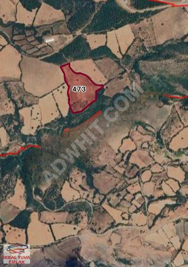 أرض زراعية بمساحة 27000 متر مربع مناسبة للزراعة البيئية وبها طريق في ÇANAKKALE BATRAMİÇ