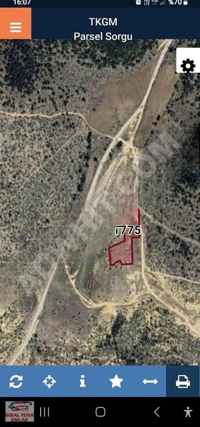 أرض زراعية صالحة لبناء مزرعة للبيع في BİLECİK İNHİSAR AKKÖY