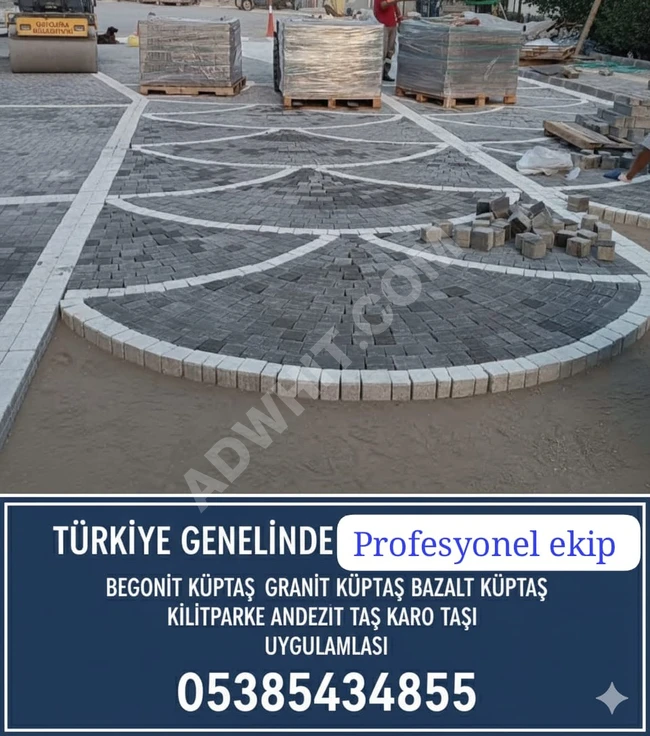 Parke taşı begonit taş uygulama ekibi Halil İzmir Antalya Bursa 