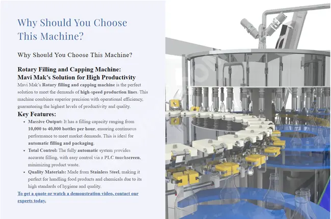 Döner Dolum ve Kapaklama Makinesi