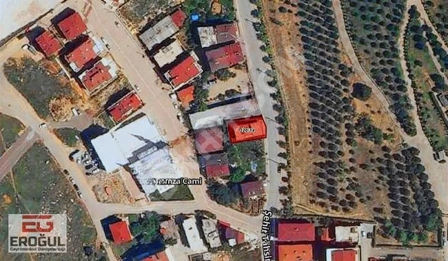 Land for sale with an area of 286 square meters on the road in DARICA