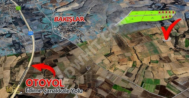 A private plot of land with an area of 1,327 square meters, the last two available plots. It is 15 minutes away from the center of the area.