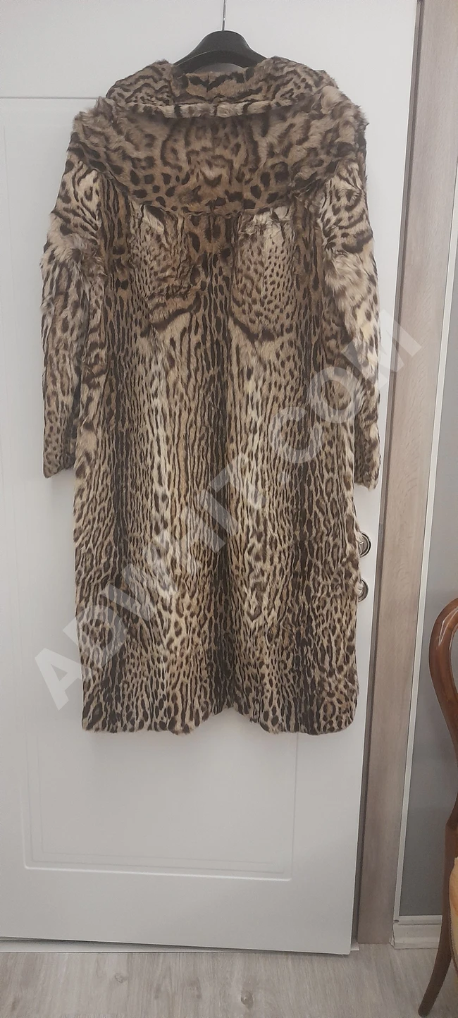 Leopar (Bayby) Hakiki MANTO&ŞAPKA Vintag Geniş kesim 40 beden