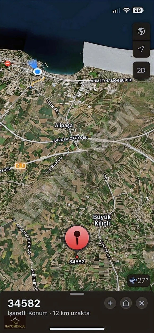 Silivri büyükkılıçlı satılık 583m2