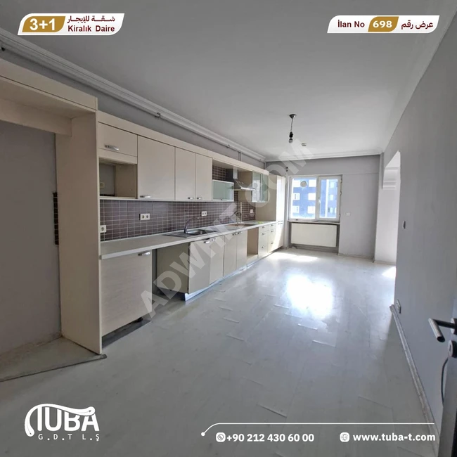 Yıllık kiralık 3+1 daire, nüfus kaydı için uygun - Beylikdüzü Adnan Kahveci.