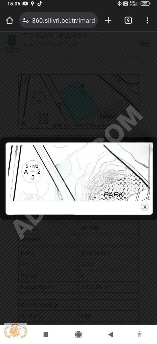 Two adjacent plots of land for sale in SİLİVRİ ORTAKÖY