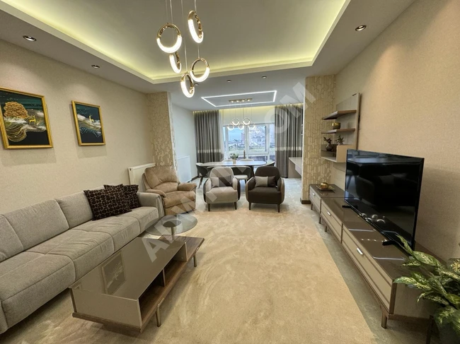 Kiralık lüks eşyalı daire Bahçeşehir, Tual Bahçekent sitesinde 3+1.