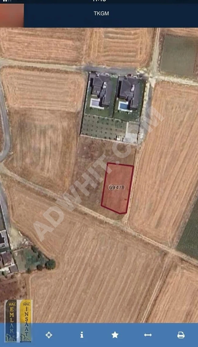 %25 VİLLA İMARLI GÜNEY KÖŞE ARSA