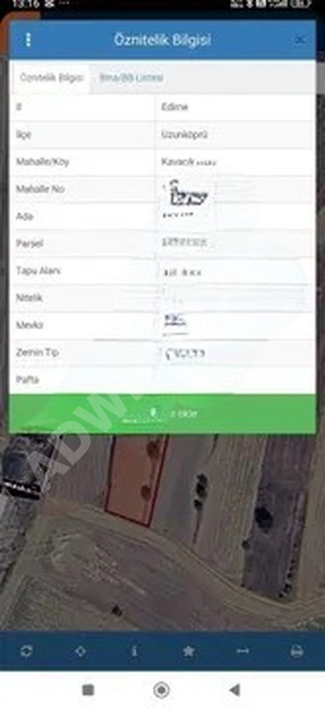 Agricultural land suitable for investment in the village of Edirne Uzunköprü Kavacık.