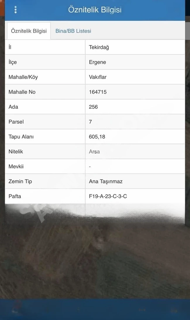 TEKİRDAĞ ERGENE VAKIFLARDA 605m2 SATILIK ARSA