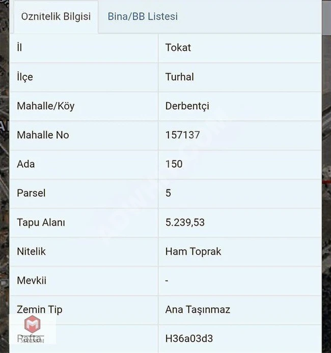 DERBENTÇİ DE 5240 m2 SATILIK