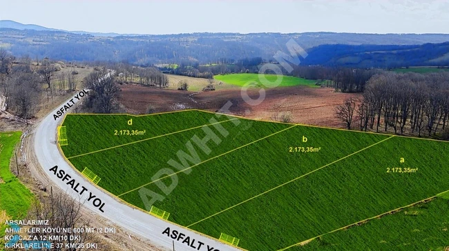 KIRKLARELİ BÖLGESİNDE ASFALT CEPHE KELEPİR ARSA BULUNMAZ FIRSAT