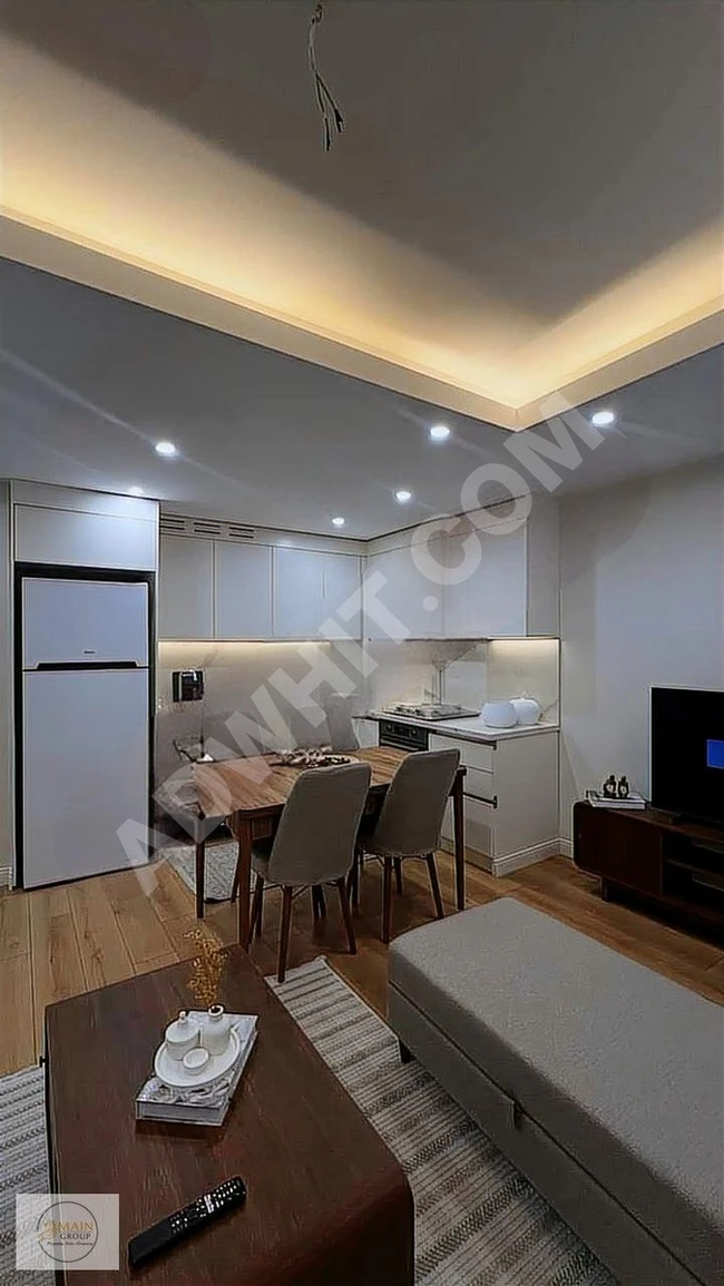 شقة مفروشة 1+1 للإيجار داخل مجمع HALİÇ