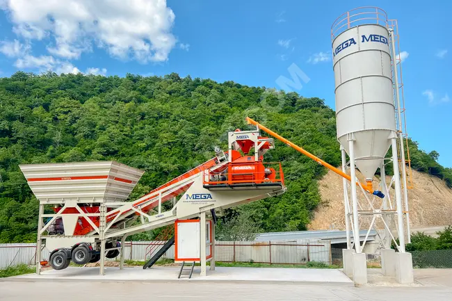 Teslime hazır satılık mobil beton karıştırma tesisi.