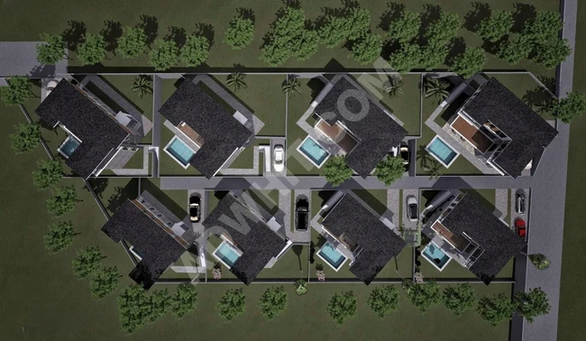 Villa land of 3688 square meters suitable for construction for sale in MUĞLA ORTACA SARI GERME.