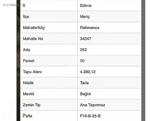 MERIÇ RAHMANCA KÖYÜNDE 4280 M2 TARLA