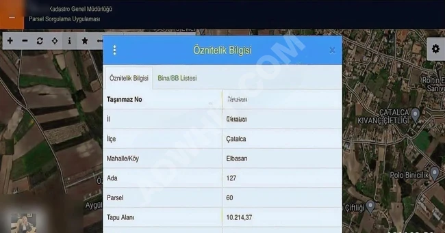 Kökerler Gayrimenkul'den Çatalca'da 10.215 M2 Satılık Tarla