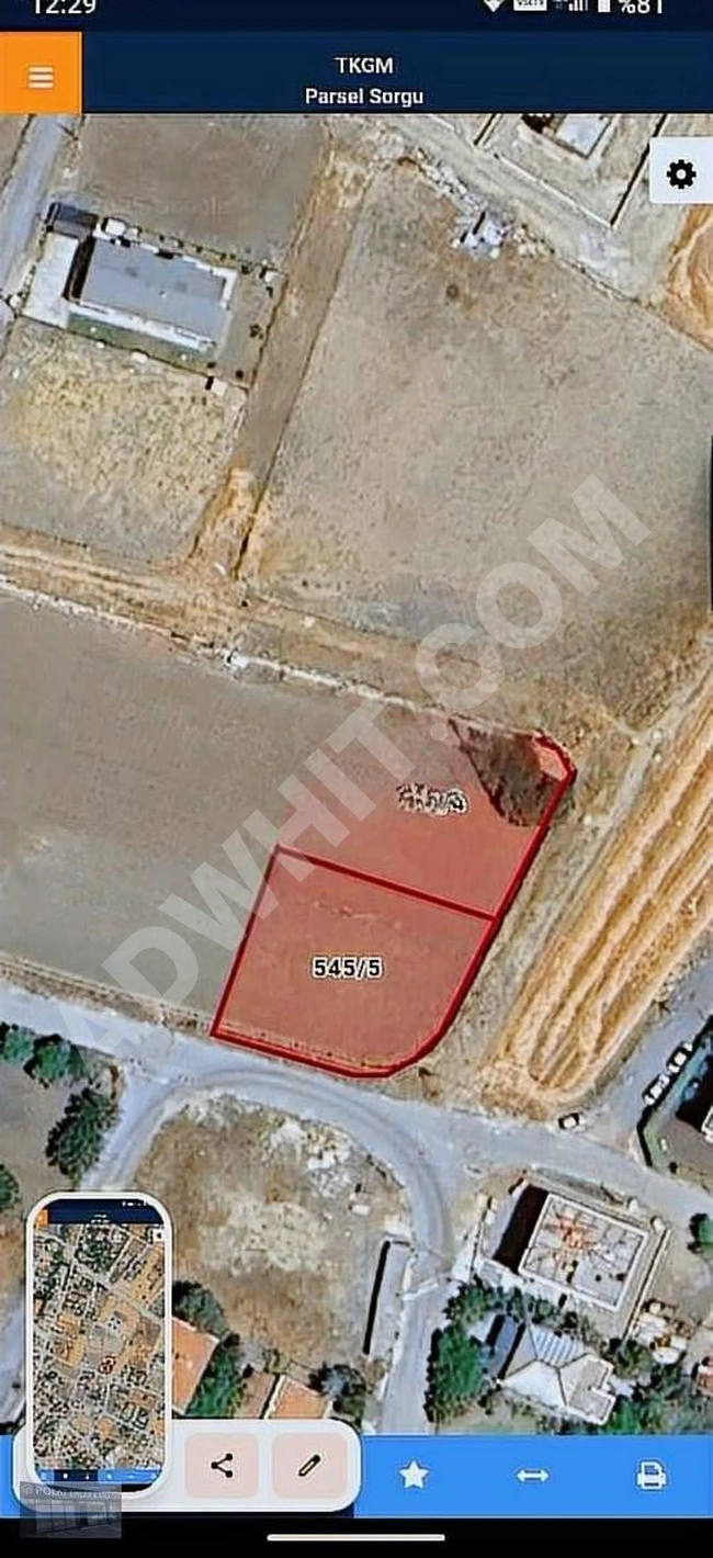 CELALİYE'DE SATILIK 2 ADET 742 MT ARSA