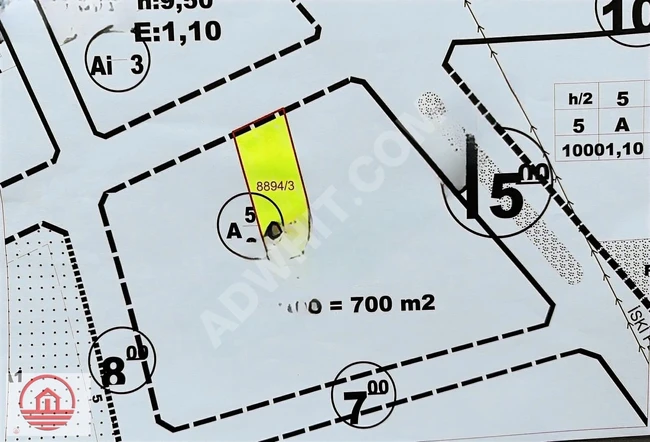 SİLİVRİ MİMARSİNAN MAHALLESİNDE 369 M2 4 KAT , 8 DAİRELİK ARSA