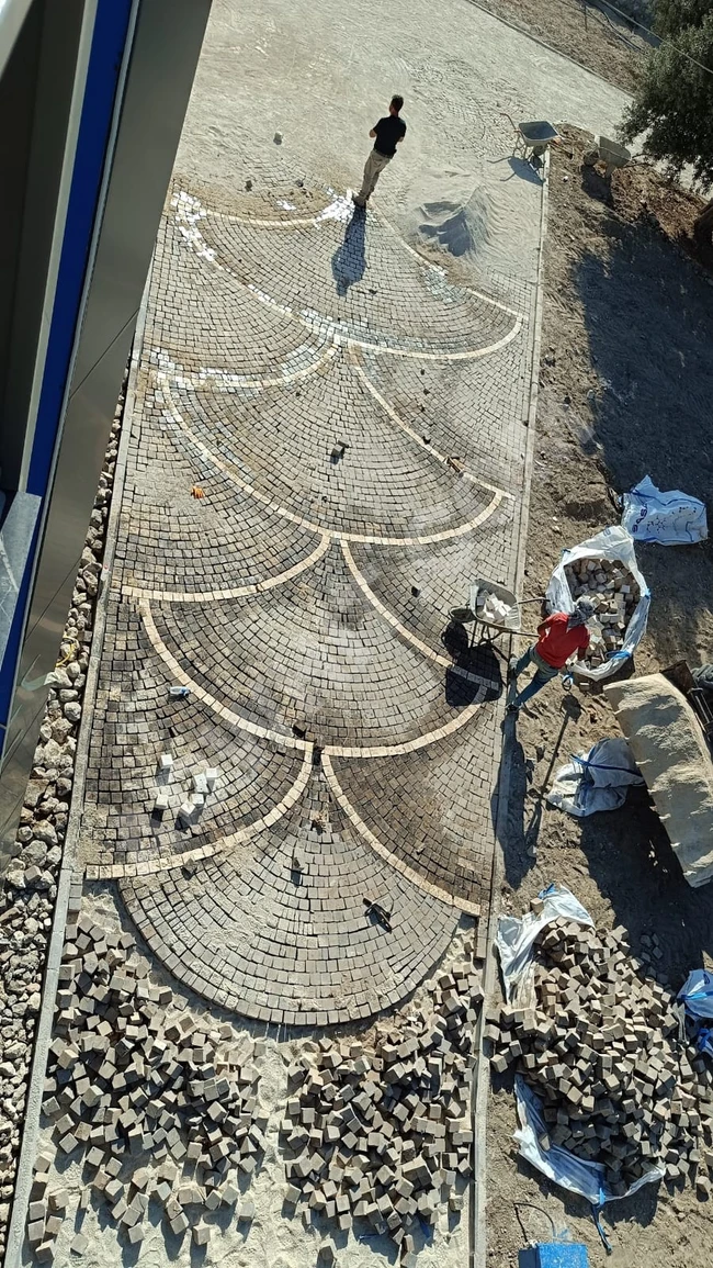 İzmit Kocaeli doğal granit küptaş begonit küptaş uygulama 