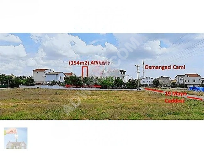 An unmissable opportunity! Land with an area of 154 square meters with a building permit in the center of Yeniçiftlik.