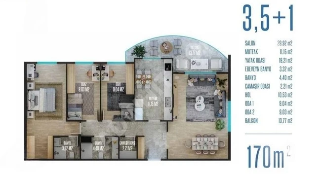 İLK OTURAN SİZ OLUN !SİLTAŞ PANAROMA KİRALIK 3,5+1 SIFIR 170 m2