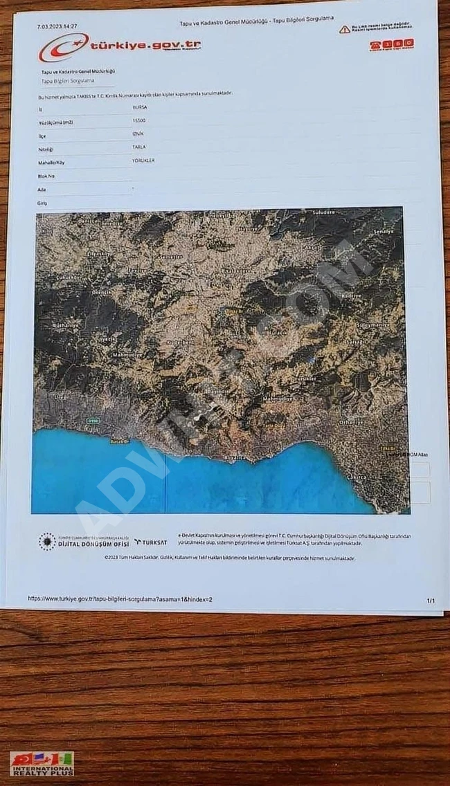 İznik Yörükler Köyünde Satılık Tarla Kadostrosu Yapıldı