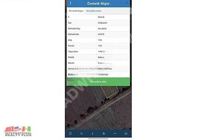 BİLECİK GÖZPAZARINDA SATILIK YOLLU TARLA