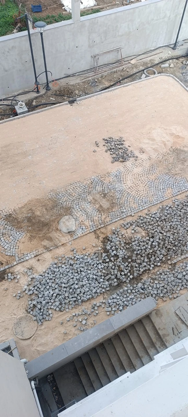 Bursa doğal Arnavut granit küptaş begonit küptaş uygulama 