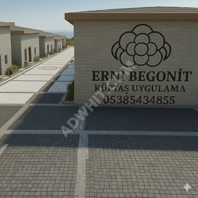 Bursa doğal Arnavut granit küptaş begonit küptaş uygulama 