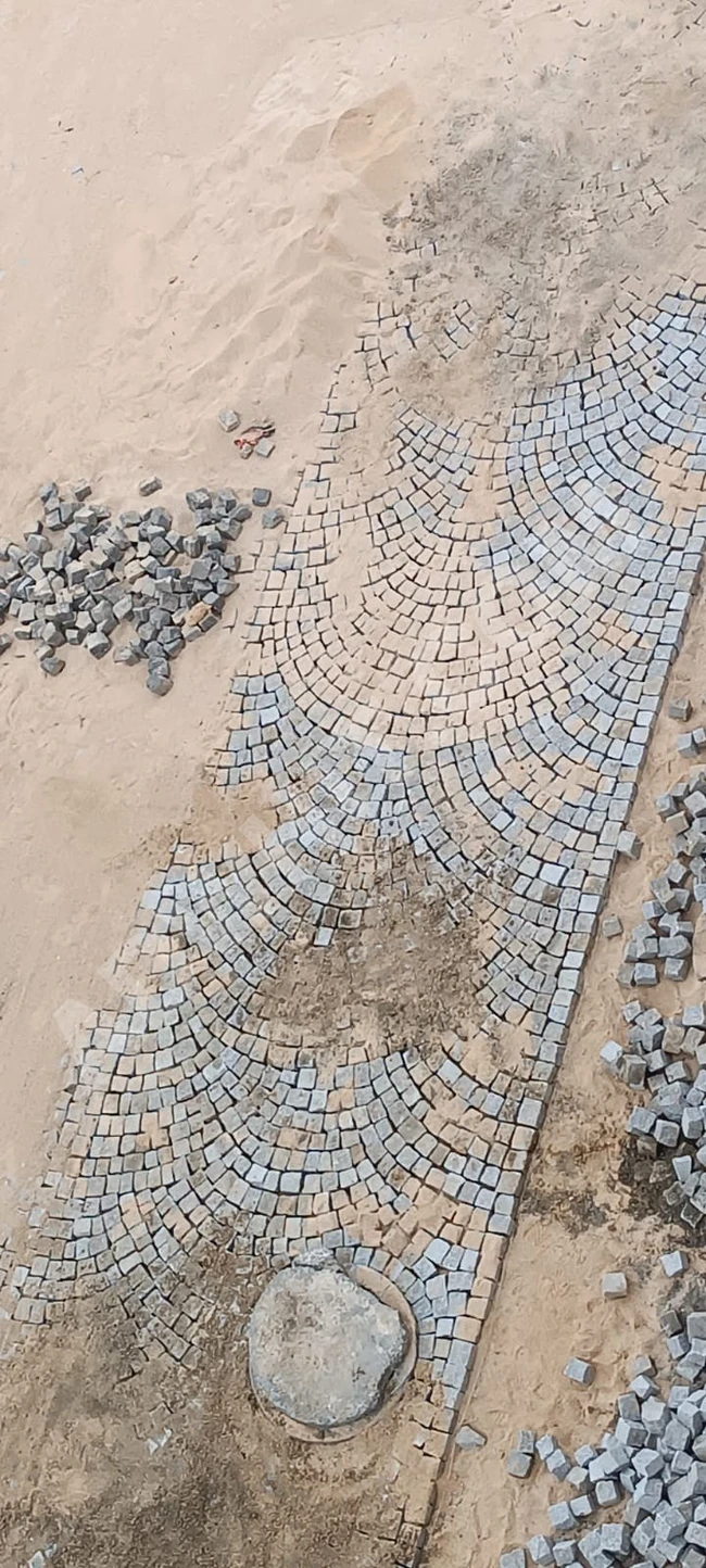 Bursa doğal Arnavut granit küptaş begonit küptaş uygulama 