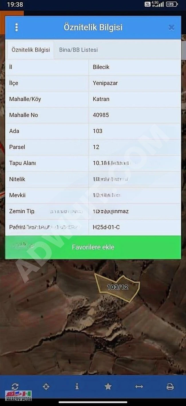 BİLECİK YENİPAZAR KATRAN KÖYÜNDE SATILIK TEK TAPU 10.184m2