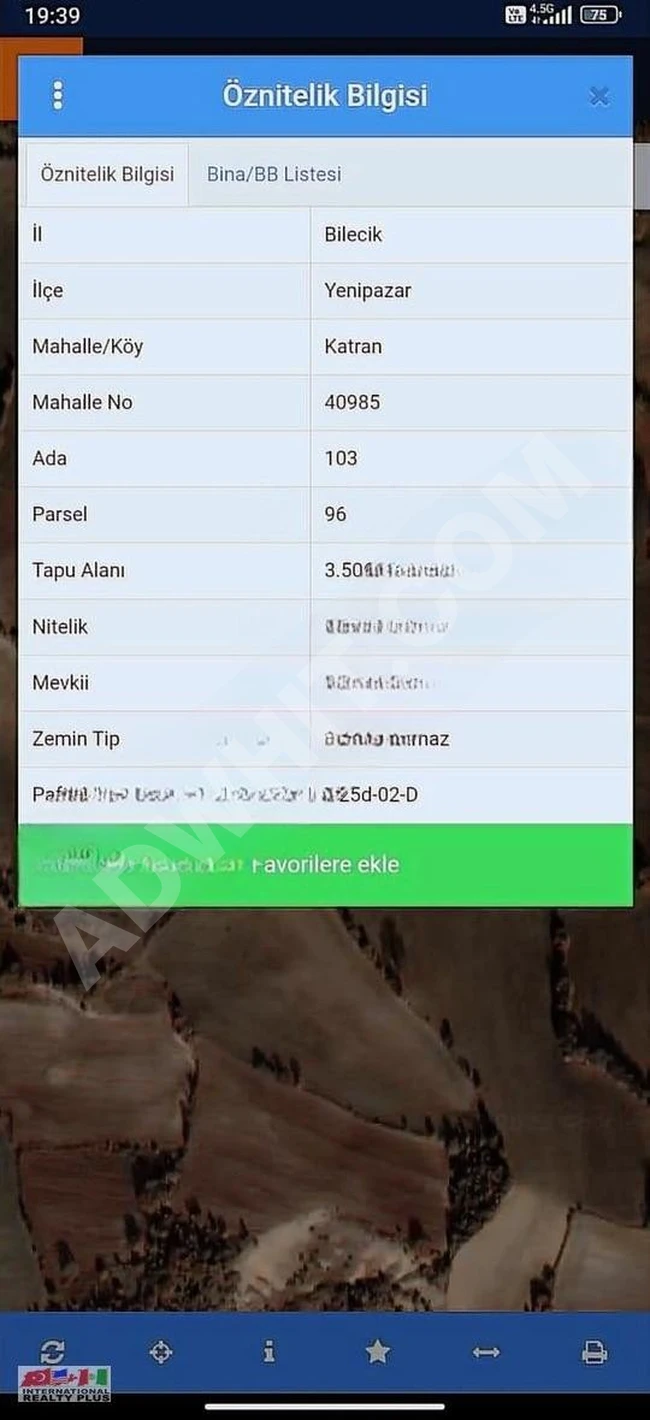 BİLECİK YENİPAZAR KATRAN KÖYÜNDE YATIRIMLIK 3506m2